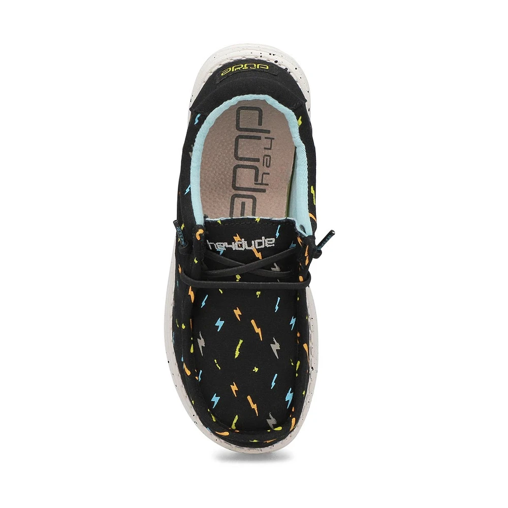 Kids' Wally Youth Linen Casual Shoe - Stone