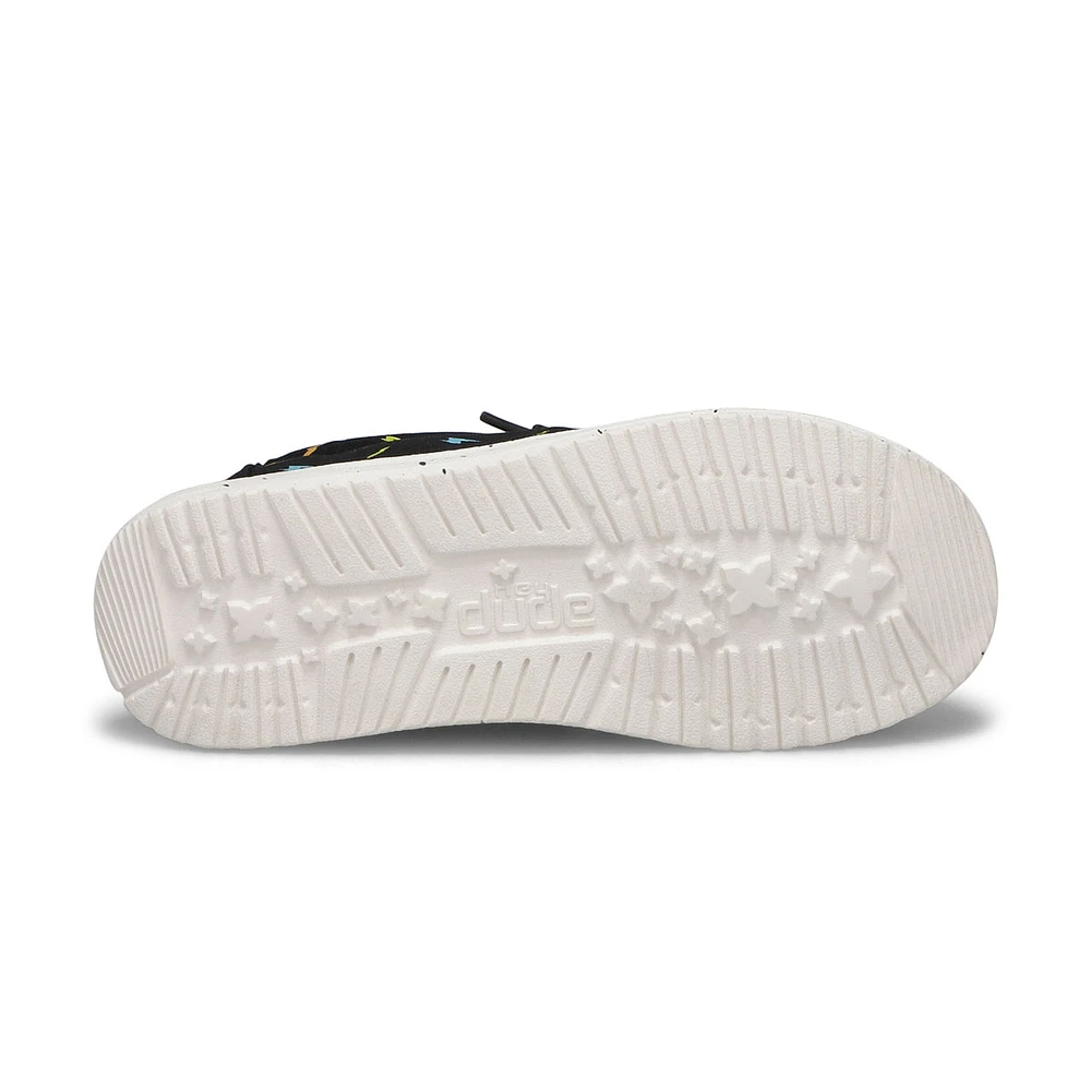 Kids' Wally Youth Linen Casual Shoe - Stone