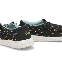 Kids' Wally Youth Linen Casual Shoe - Stone