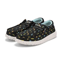 Kids' Wally Youth Linen Casual Shoe - Stone
