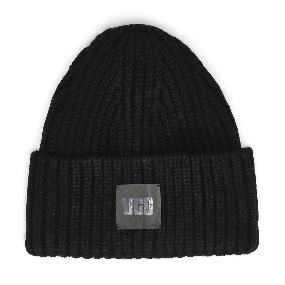 Women's Chunky Rib Beanie - Black
