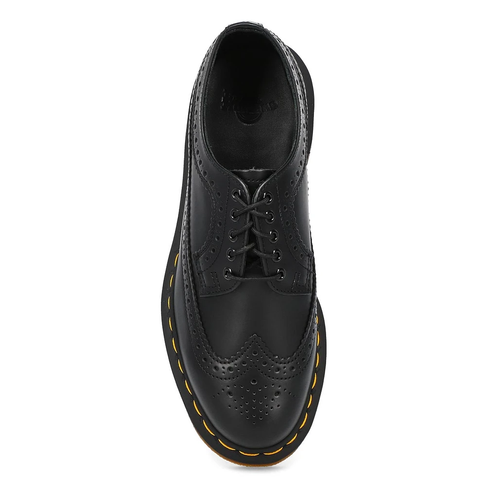 Chaussure Derby 3989 Yellow Stitch noir femmes