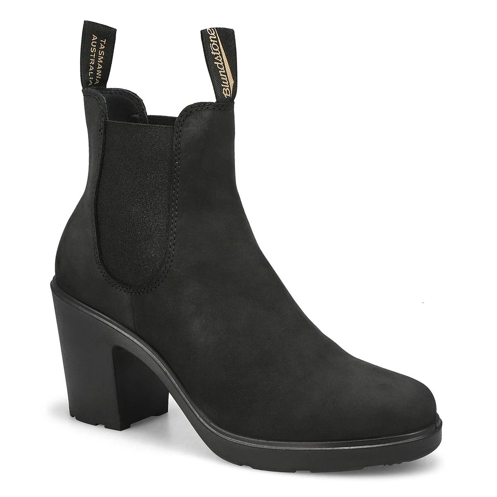 Botte à talon haut en nubuck 2460 SERIES, noir, f