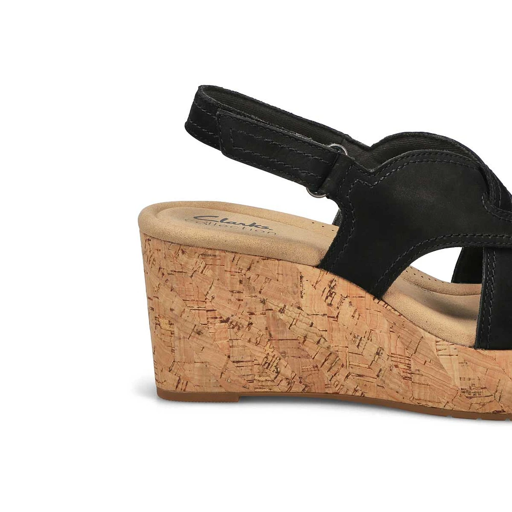 Women's Rose Erin Wedge Sandal - Black