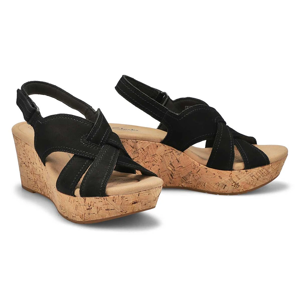 Women's Rose Erin Wedge Sandal - Black