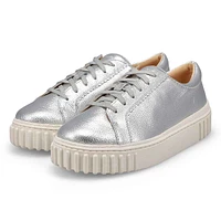 Women's Mayhill Walk Lace Up Sneaker - Silver Meta