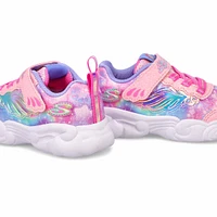 Infants' Unicorn Storm Strap Sneaker - Pink/Lavend