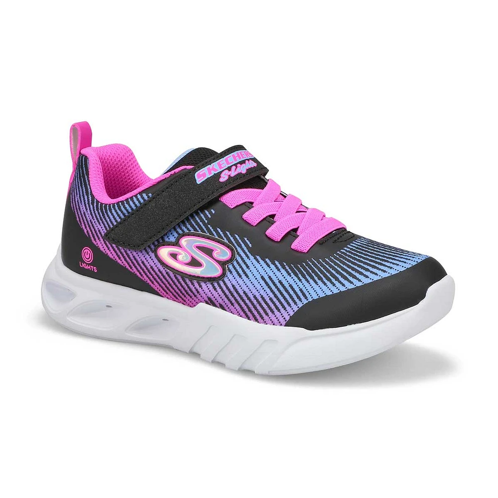 Girls' Flicker Flash Light Up Sneaker - Black/Mul