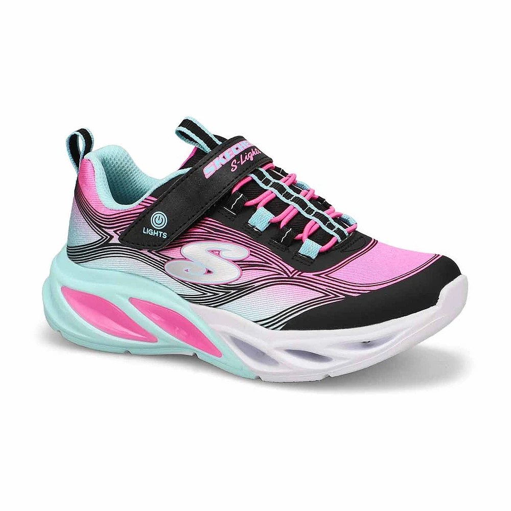 Girls' Cosmic Glow Light Up Sneaker - Black/Multi
