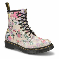 Women's 1460 Pascal Floral Mash Up 8-Eye Combat Bo