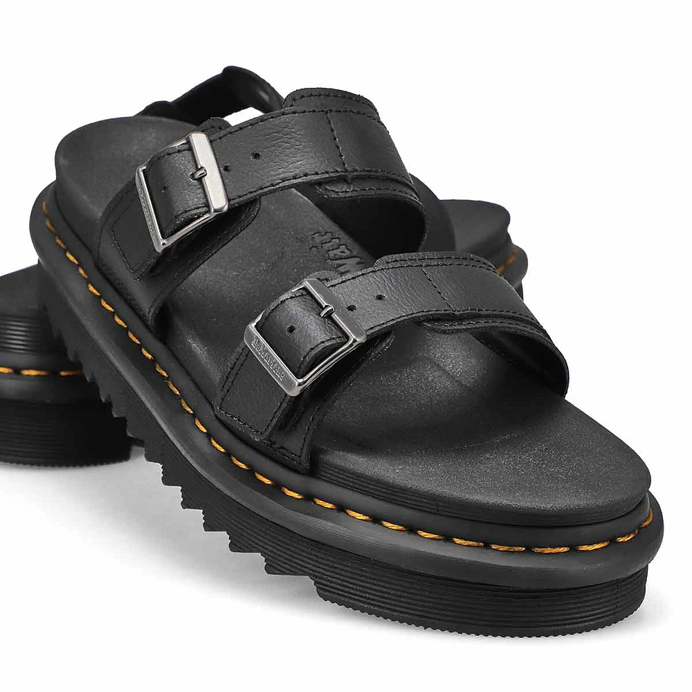 Unisex Myles 2-Strap Slide Sandal - Black