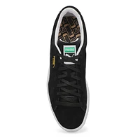 Men's Suede Classic Lace Up Sneaker - Black/White
