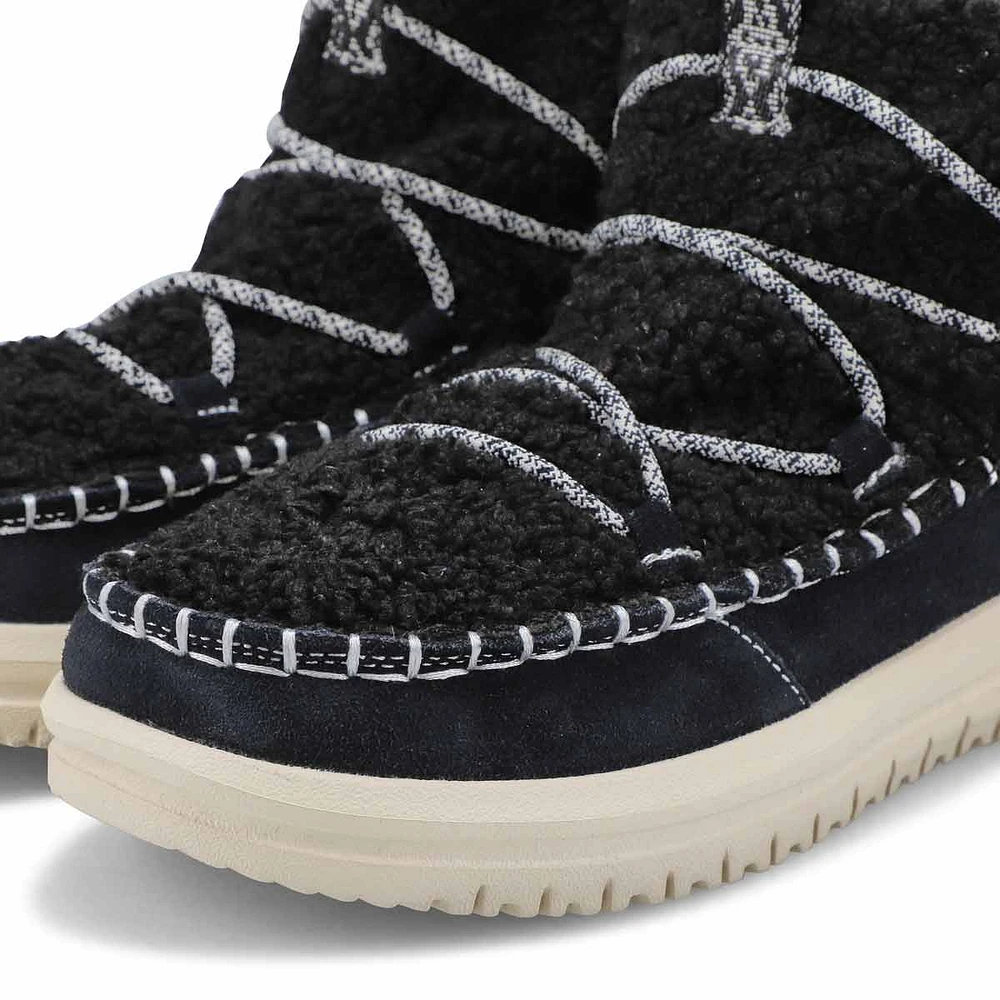 Women's Camden Suede Cozy Slip On Ankle Boot - Bla