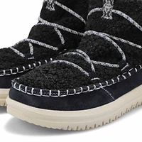 Women's Camden Suede Cozy Slip On Ankle Boot - Bla