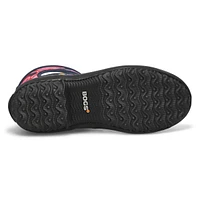 Women's Patch Ankle Rain Boot - Black