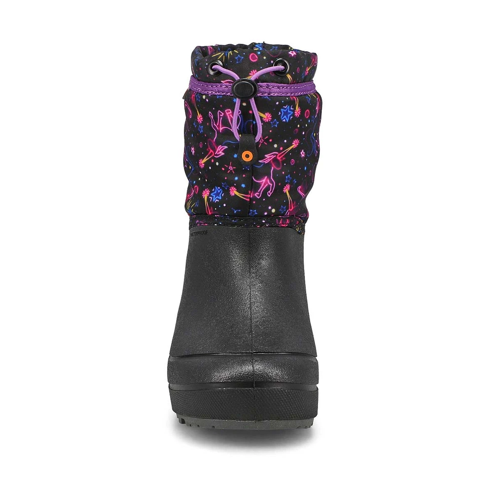 Girls' Snow Shell Neon Unicorn Winter Boot