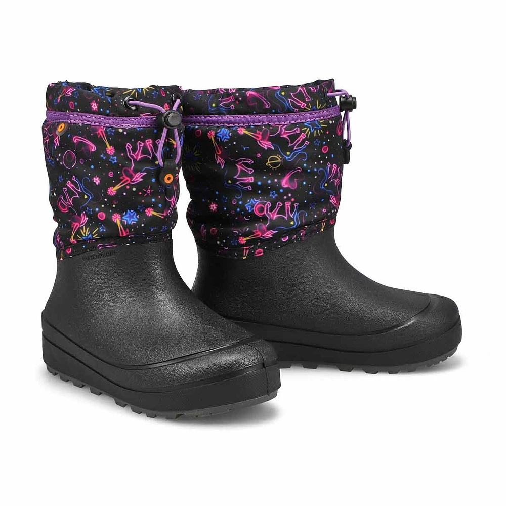 Girls' Snow Shell Neon Unicorn Winter Boot