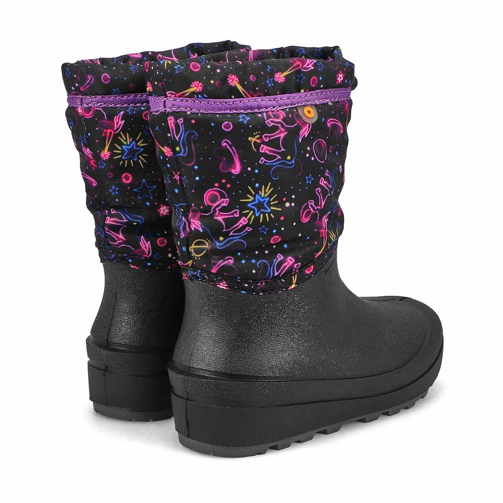 Girls' Snow Shell Neon Unicorn Winter Boot
