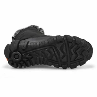 Women's Cedar Quilt Lace Waterproof Boot - Black