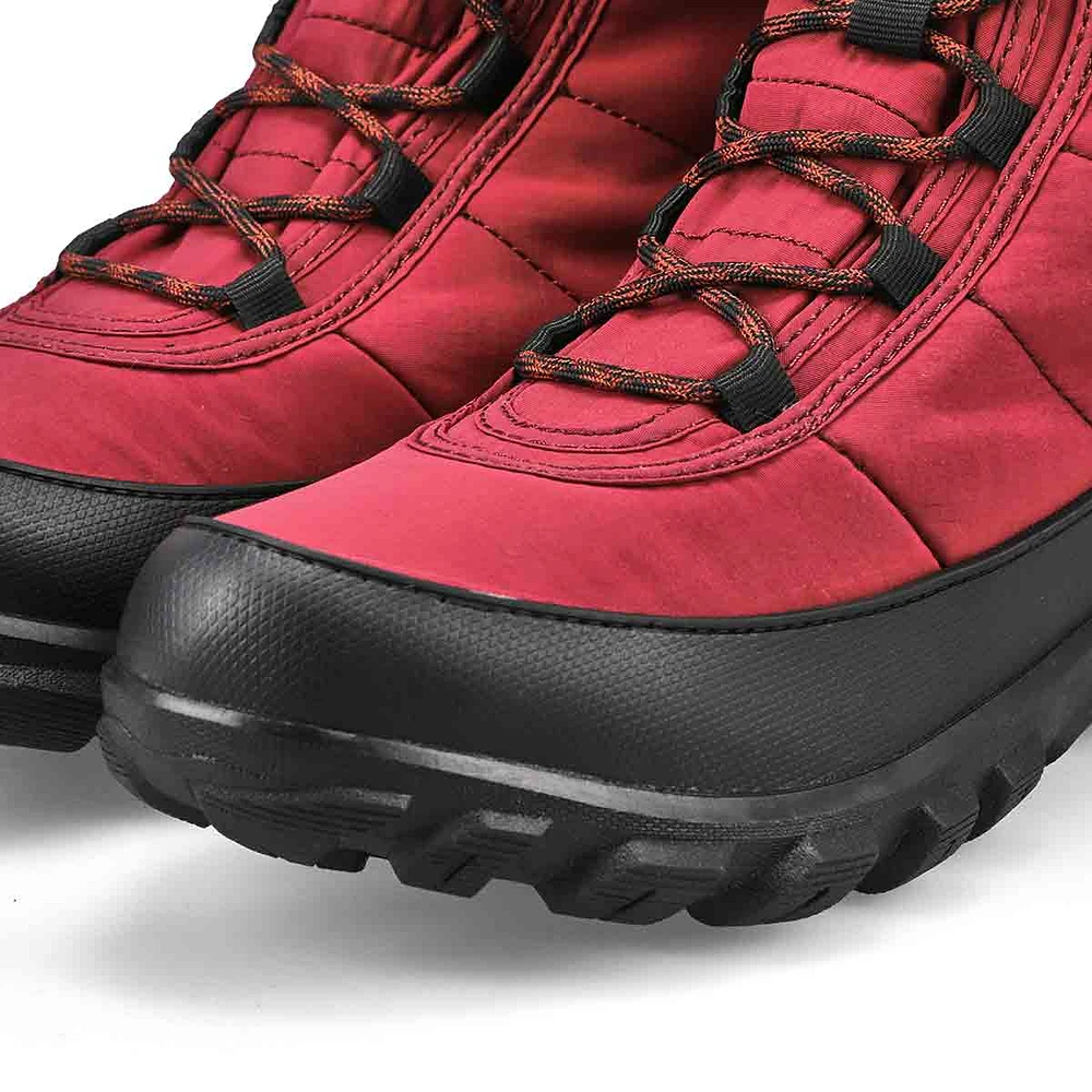 Women's Cedar Quilt Lace Waterproof Boot - Black