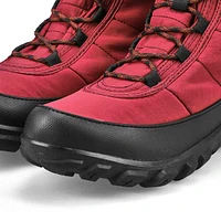Women's Cedar Quilt Lace Waterproof Boot - Black