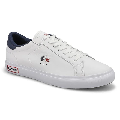 Baskets en cuir POWERCOURT, blanc/marine/rouge, ho
