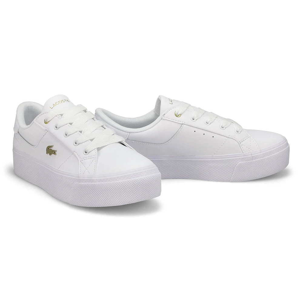 Women's Ziane Platform Lace Up Sneaker - White/Whi