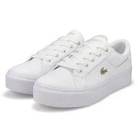 Women's Ziane Platform Lace Up Sneaker - White/Whi
