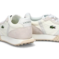 Baskets en cuir L-SPIN EVO, blanc cassé, femmes