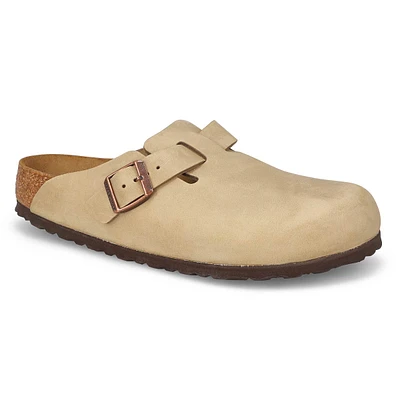 Women's Boston Oiled Leather Casual Clog - Tobacc
