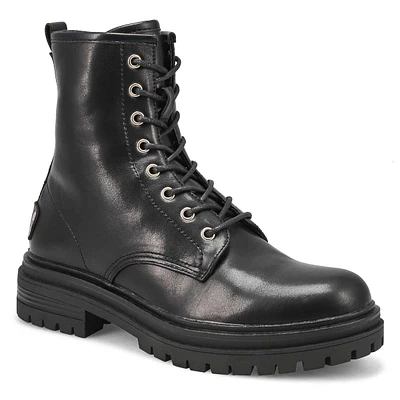 Women's Bavna Lace Up Combat Boot - Black