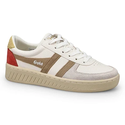 Woomen's Grandslam Trident Sneaker - White/Bone/Fl