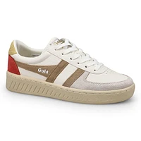 Woomen's Grandslam Trident Sneaker - White/Bone/Fl