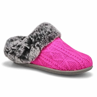 Women's Clipper Knit Faux Fur Slipper