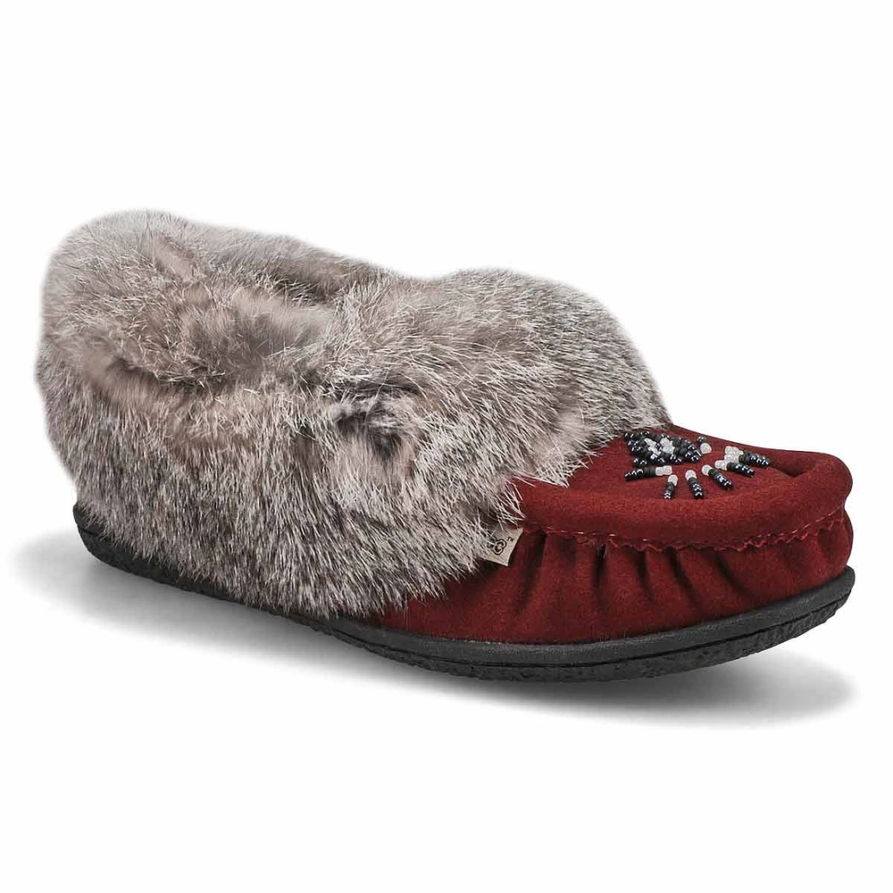 Women's Cute 5 Rabbit Fur SoftMocs
