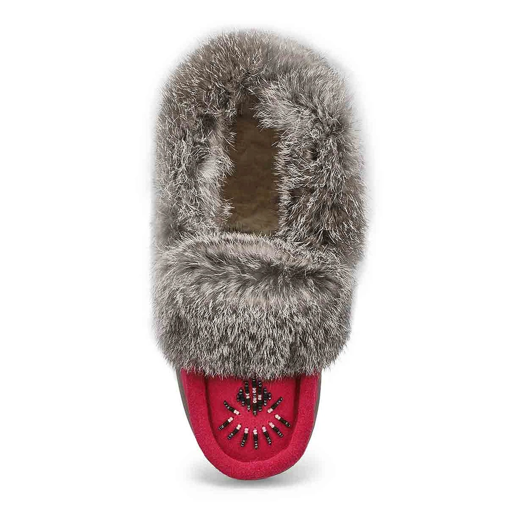 Women's Cute 5 Rabbit Fur SoftMocs