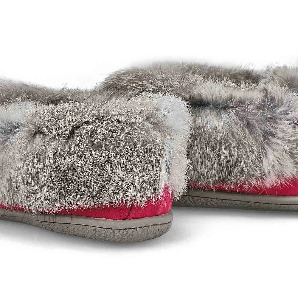 Women's Cute 5 Rabbit Fur SoftMocs