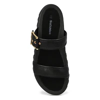 Women's  Dyana 2 Strap Single Buckle Leather Sanda
