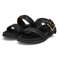 Women's  Dyana 2 Strap Single Buckle Leather Sanda