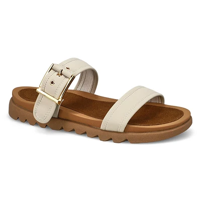Sandale en cuir à 2 brides DYANA, noir, femmes
