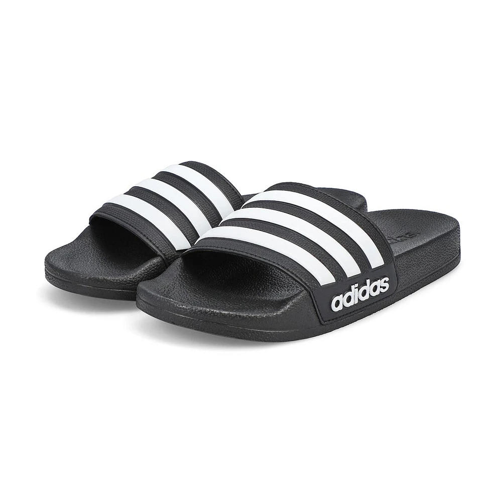 Girls' Adilette Shower K Slide Sandal - White/Lila