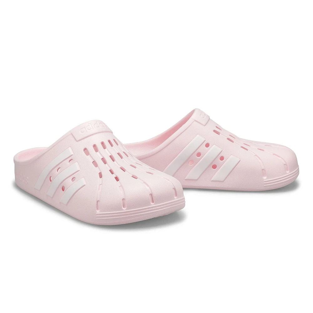 Women's Adilette Clog Slip On Shoe - Pink/White
