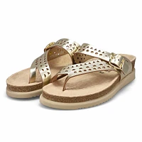 Women's Helena Perforated Footbed Toe Loop Sandal