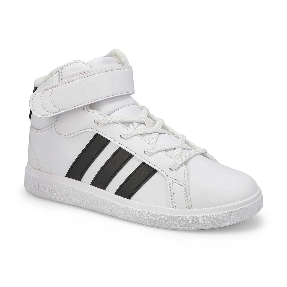 Kids' Grand Court Mid K Sneaker - White/Black