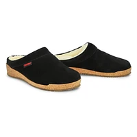 Women's Ivy Suede Clog Slipper - Black