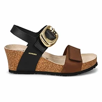 Women's Leandre Footbed Wedge Sandal - Dark Brown
