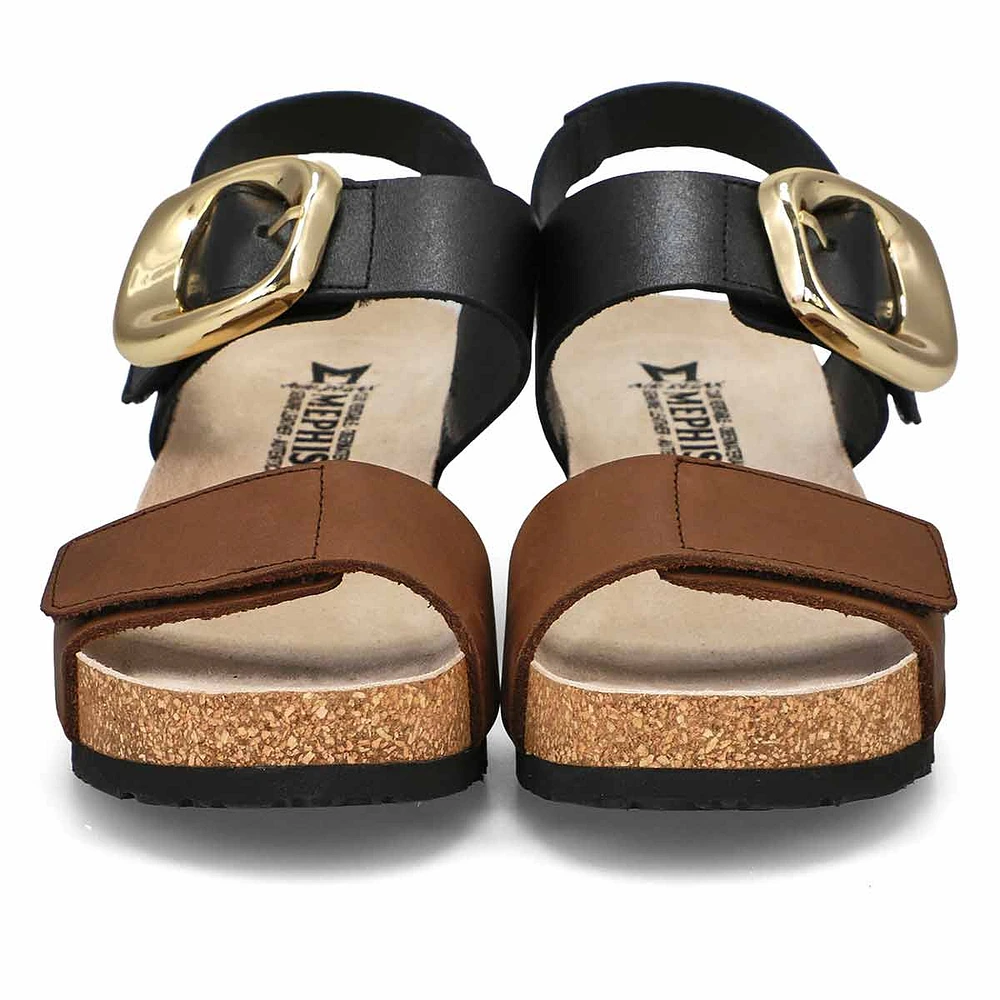 Women's Leandre Footbed Wedge Sandal - Dark Brown