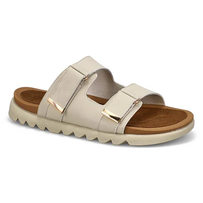 Sandale en cuir à 2 brides MYSARIA, noir, femmes