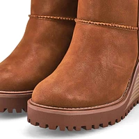Women's Natalie Wedge Fur Trim Casual Bootie