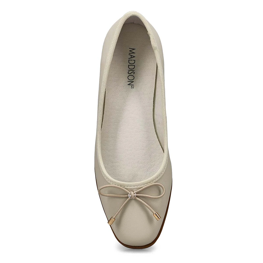 Women's Paislee Leather Ballerina Flat - Black